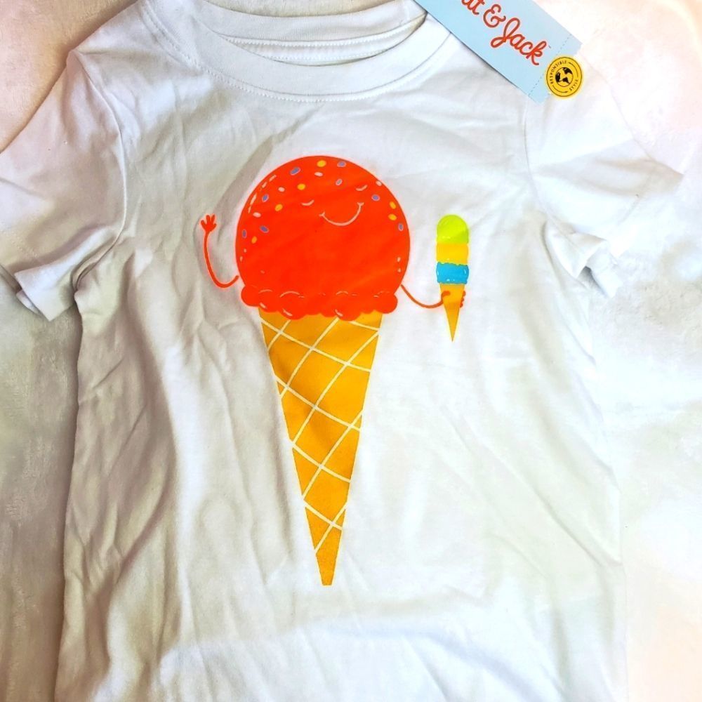 NWT Cat and Jack white t-shirt